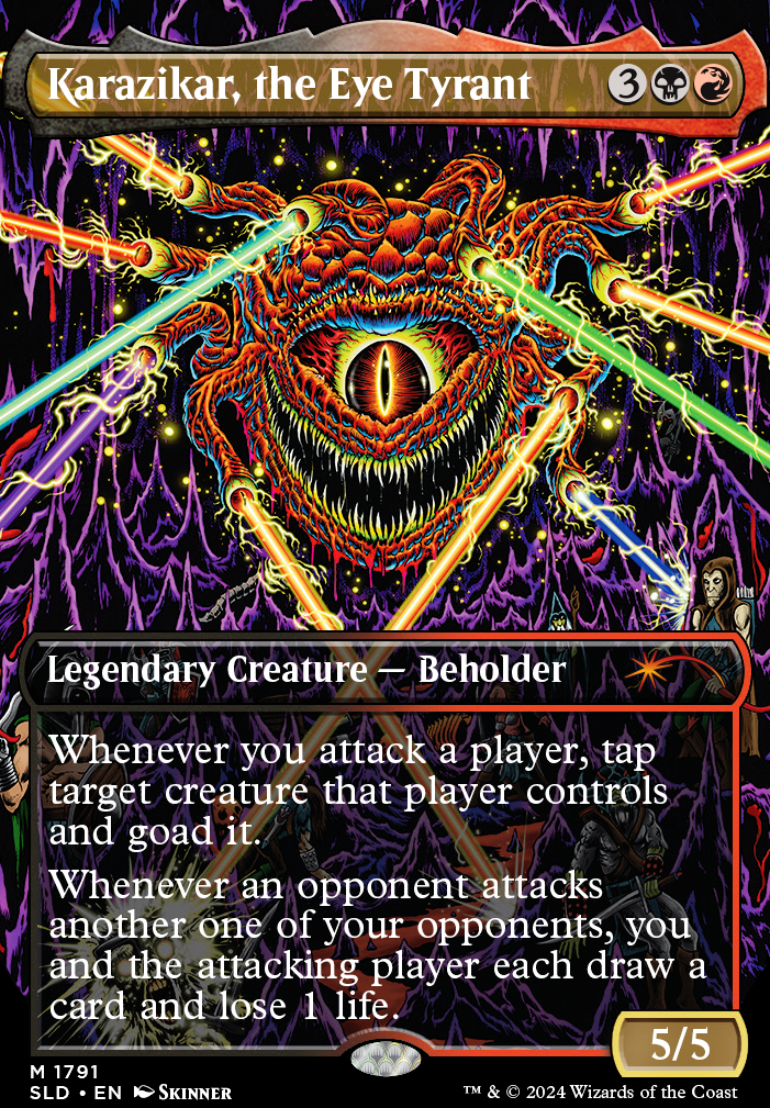 Karazikar, the Eye Tyrant feature for Karazikar, Rakdos Goadmonger