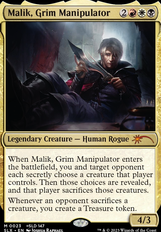 Malik, Grim Manipulator feature for Grim politics