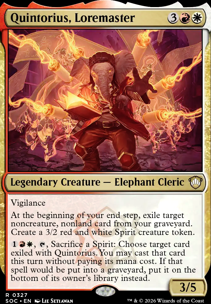 Quintorius, Loremaster feature for Ultimate Lorehold (Quintorius) Theme Deck