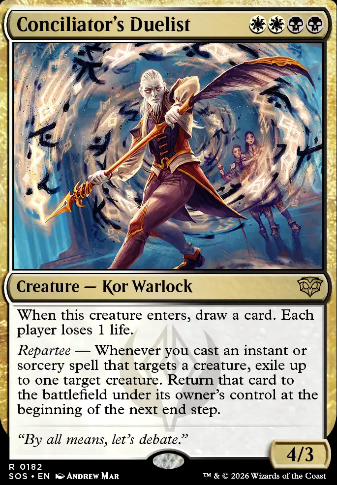 Conciliator's Duelist feature for Abigale, Poet Laureate