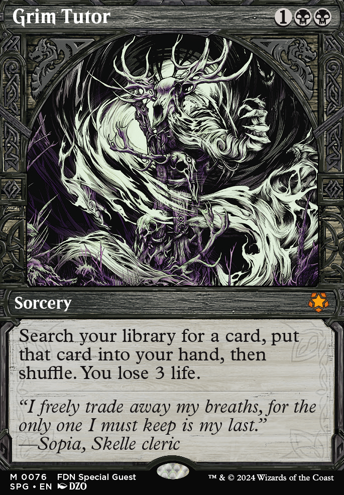 Grim Tutor feature for Timeless Mono-black devotion