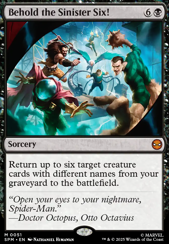 Behold the Sinister Six! feature for the sinister several