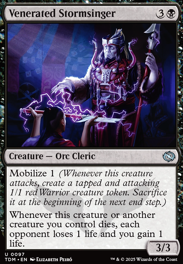 Venerated Stormsinger feature for Zurgo