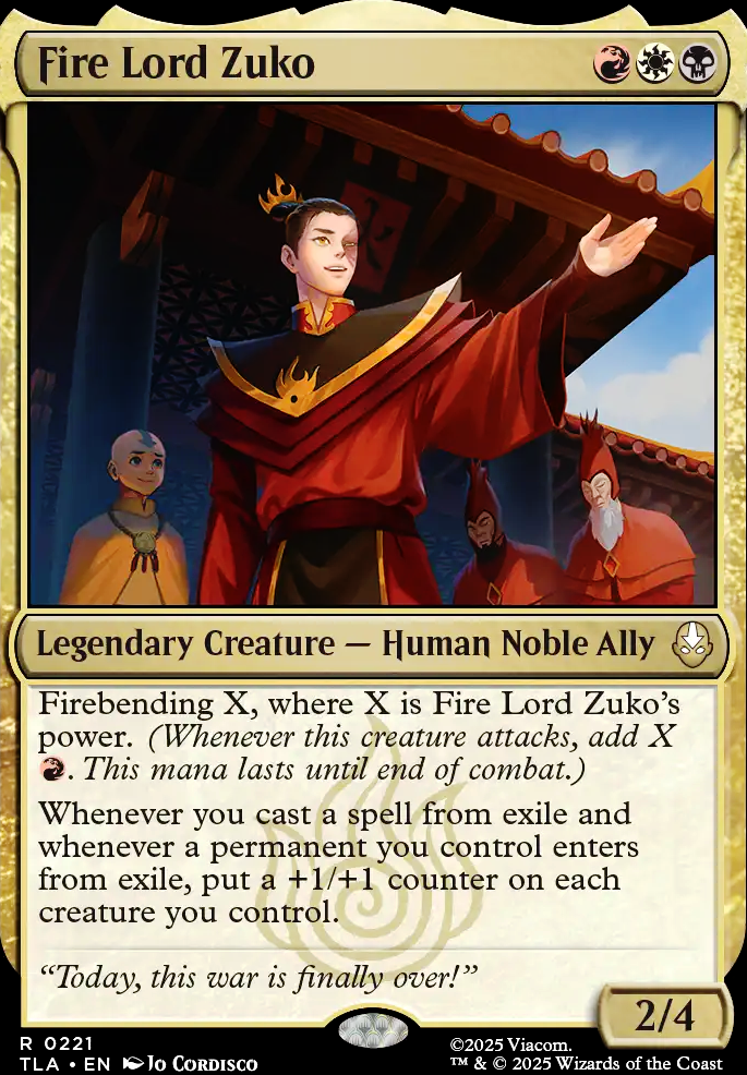 Fire Lord Zuko feature for Fire Lord Zuko, Honorable Exile- help needed