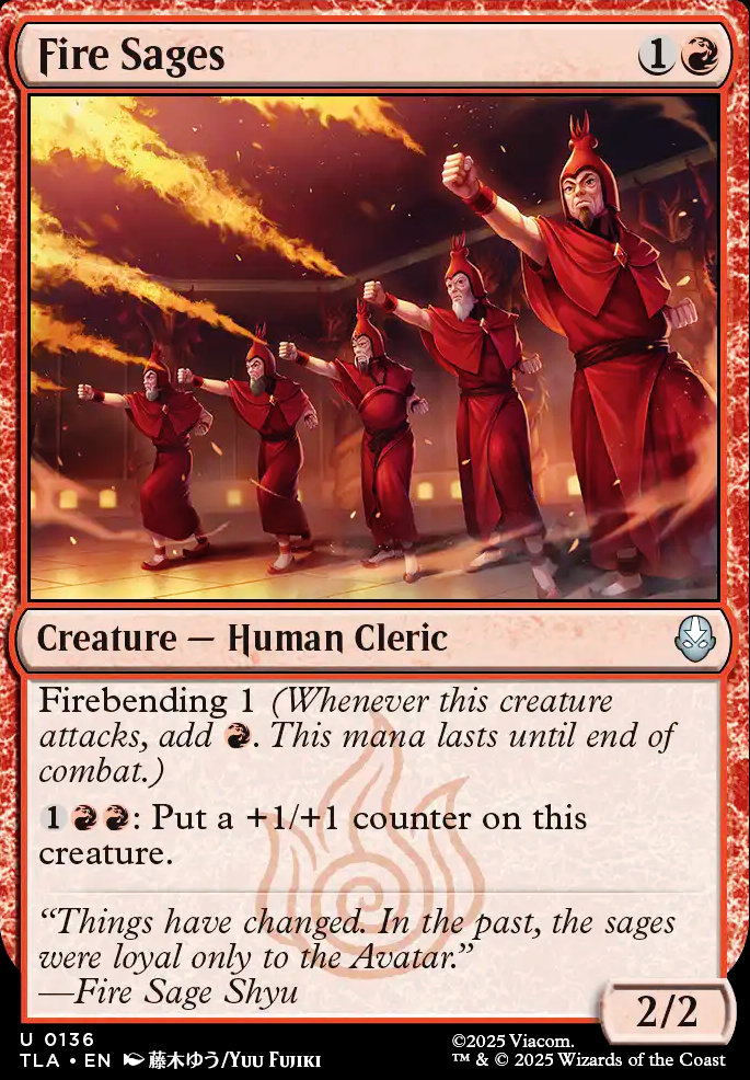 Fire Sages feature for Budget Red Firebending ~ $20