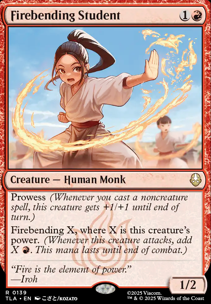 Firebending Student feature for Avatar Mono-Red Firebending
