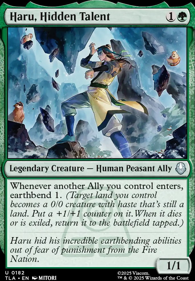 Haru, Hidden Talent feature for Aang, at the Crossroads with all his Allies