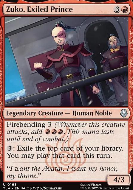 Zuko, Exiled Prince