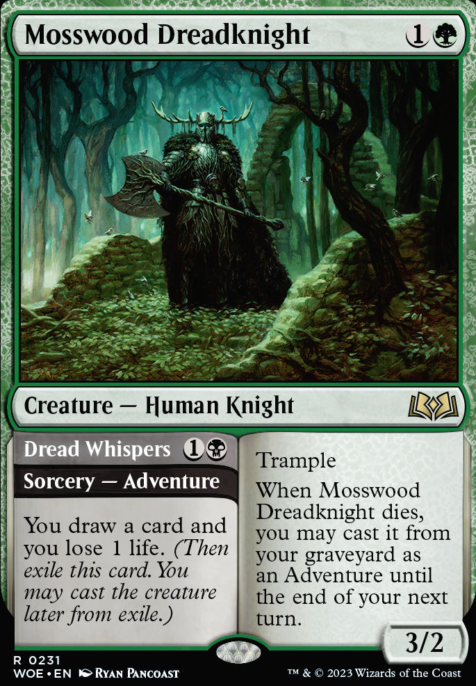 Mosswood Dreadknight feature for Into The Wilds We Go! (Jund Midrange Adventure)