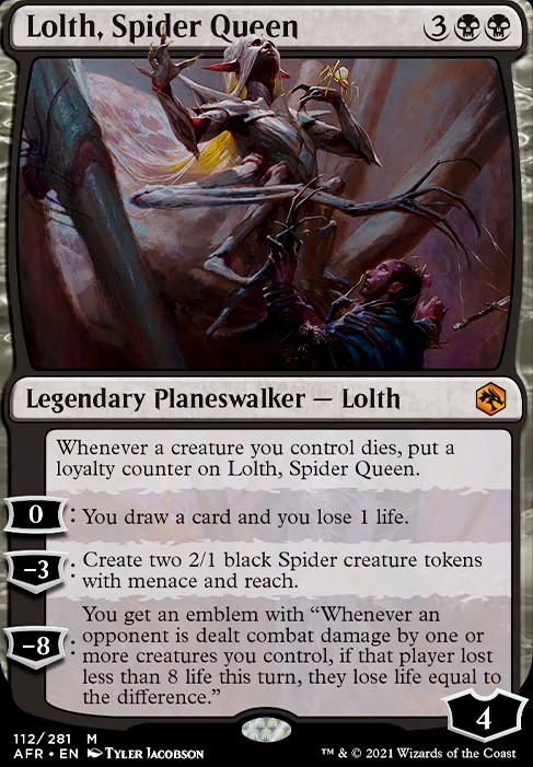 Lolth, Spider Queen feature for Shirei, Shizo's Caretaker Commander Deck (2021-09-