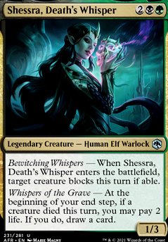 Shessra, Death's Whisper feature for budget Death's whisper