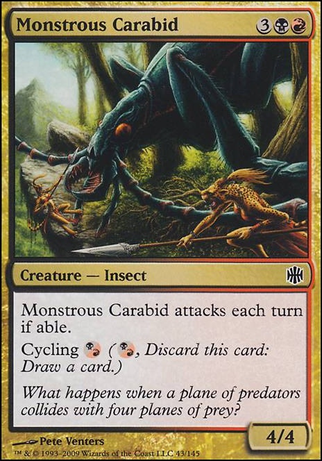 Featured card: Monstrous Carabid