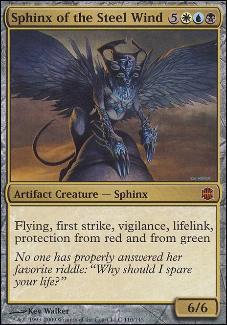 Sphinx of the Steel Wind feature for 17. Creeping Death (Esper)