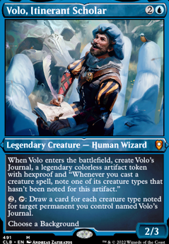 Commander: altered Volo, Itinerant Scholar