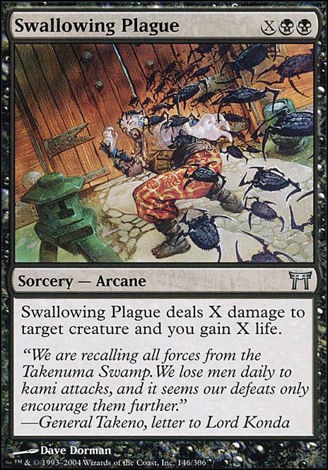 Swallowing Plague feature for begginer monoblack (cards I got/ need tips)