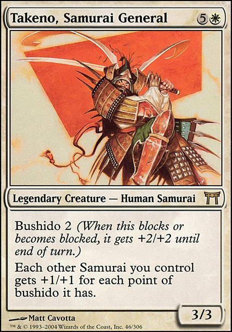 Takeno, Samurai General feature for Kamigawa Drift