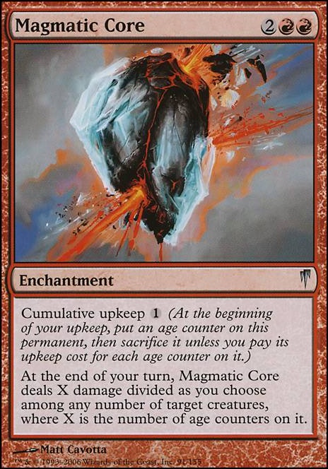 Magmatic Core feature for Volcano Theme Commander Deck
