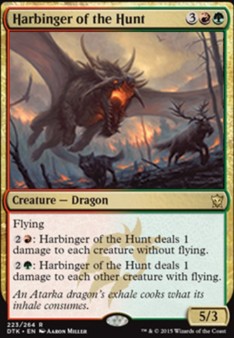 Harbinger of the Hunt FOIL Dragons of Tarkir NM-M Red Green Rare CARD ABUGames 