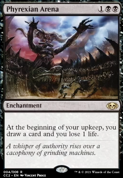 Phyrexian Arena feature for artifact deck