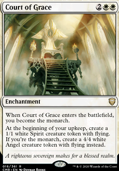Court of Grace NM Commander Legends White Enchantment Spirit Angel Monarch Token 