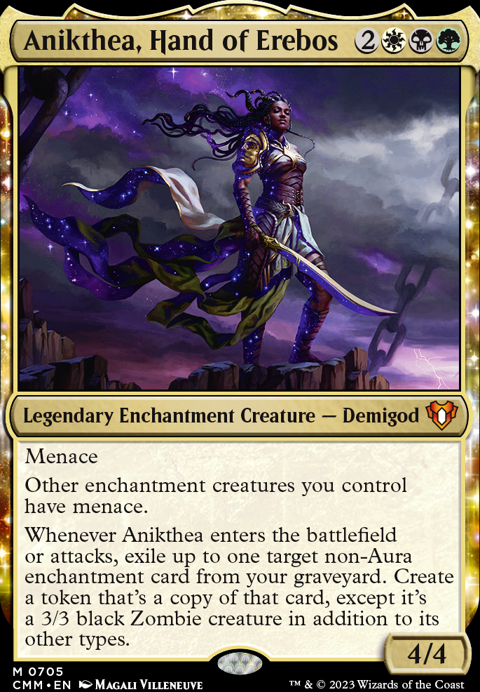 Anikthea, Hand of Erebos feature for tokens of enchantment