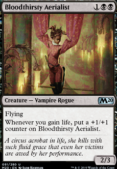 Bloodthirsty Aerialist feature for yes, another monoblack vampire deck