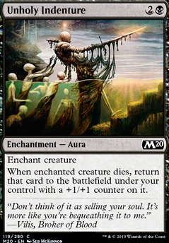 Unholy Indenture feature for Baba Lysaga Aura Reanimator EDH