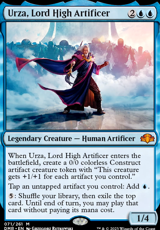 Urza, Lord High Artificer feature for 0 Lands