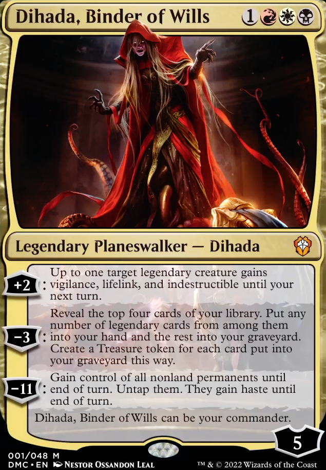 Dihada, Binder of Wills feature for Dihada, Trade Binder of Legends