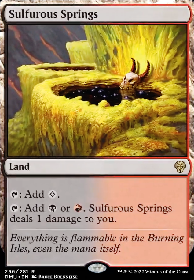 MTG X1: Sulfurous Springs Moderate Play R 9th Edition 