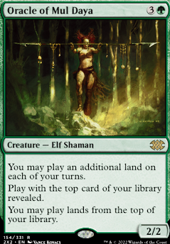 Oracle of Mul Daya feature for Omnath, Locus of Mana (One Mana Army)