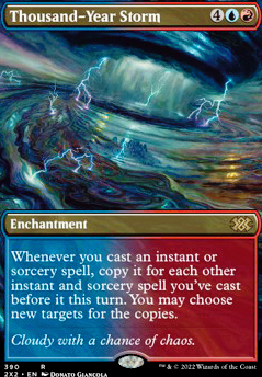Thousand-Year Storm feature for Gandalf spellslinger/ Wizard tribal