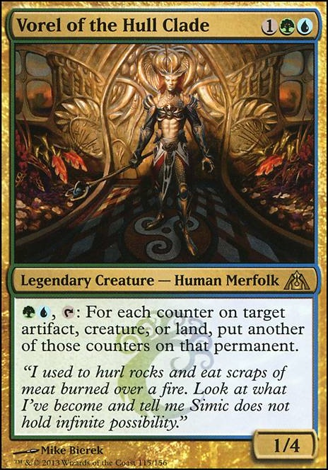 Vorel of the Hull Clade feature for Simic Merfolk Commander Deck 2.0