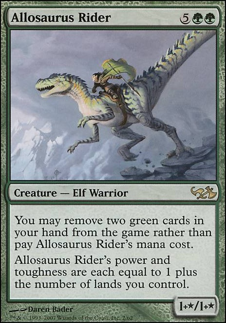Allosaurus Rider feature for Mayael's Elfasaurs