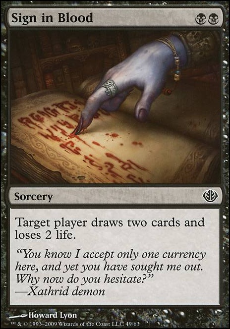 Featured card: Sign in Blood