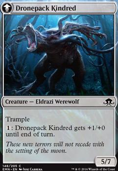 Dronepack Kindred feature for Ula and the Wolf (Eldrazitron)