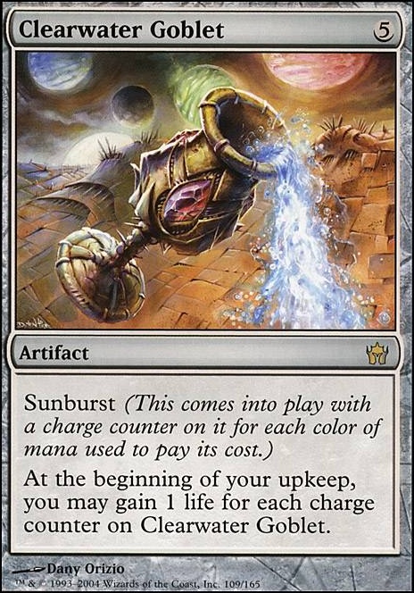 Clearwater Goblet feature for The Suns of Mirrodin