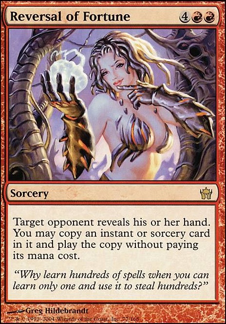 Reversal of Fortune feature for I Play Magic for the Plot