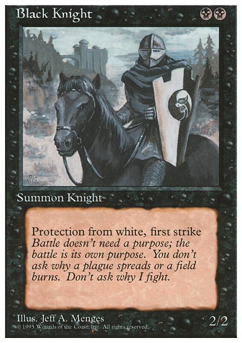 Black Knight feature for Necro di Br Nevinyrral (Mark Justice) 1996(standar