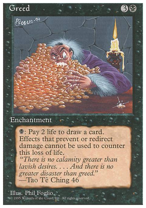 Featured card: Greed