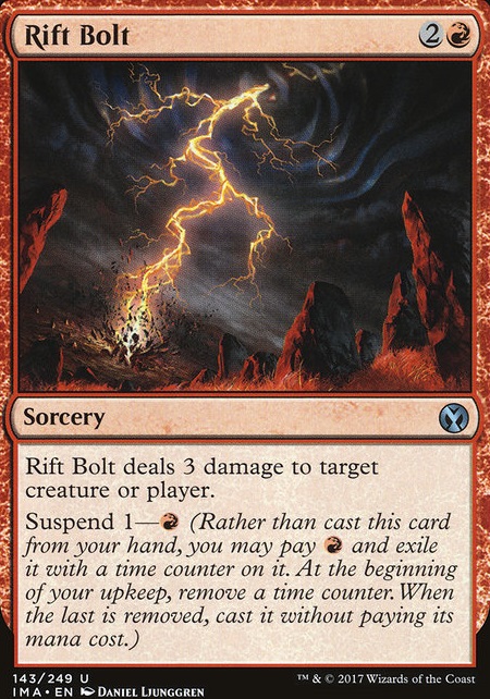Rift Bolt feature for Tier 1 Mono Red Burn