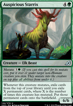 Auspicious Starrix feature for MTGA High Win Rate Mutate Free Creatures