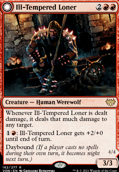Ill-Tempered Loner feature for Jund Werewolves (midrange)