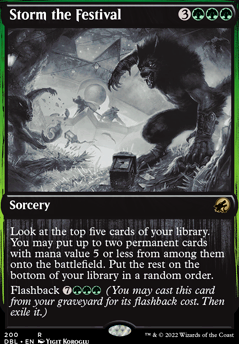 Storm the Festival feature for Budget Mono-Green