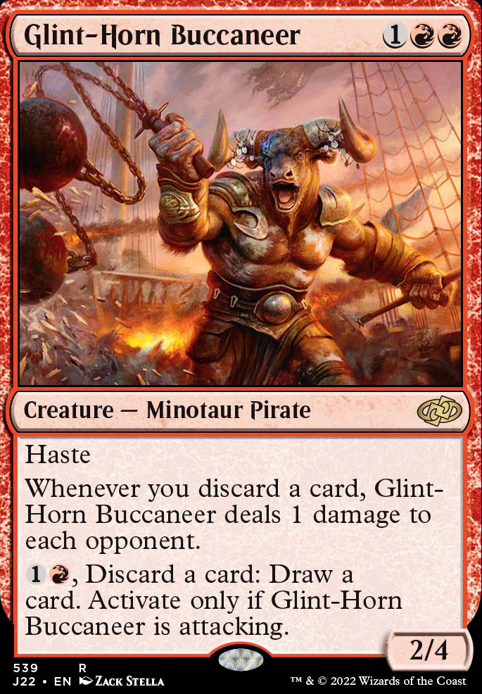 Glint-Horn Buccaneer feature for Tropical Storm Malcolm- Temur Pirate Combo