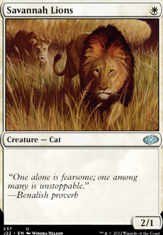 Savannah Lions feature for Arahbo - Cats and Staxes (1v1 Duel Commander)