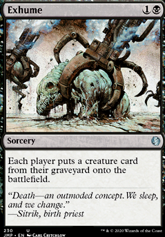 Exhume feature for $ Dimir Reanimator $