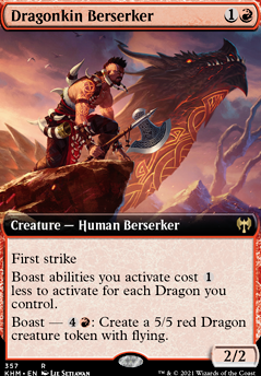 Dragonkin Berserker feature for Boros Boasts Big Bad Braggers