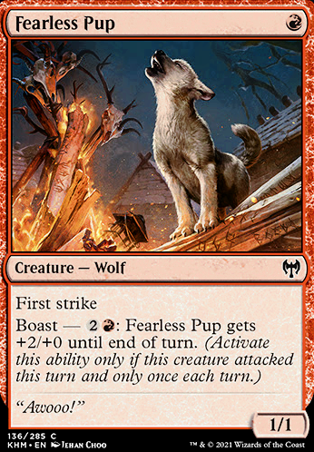 Fearless Pup feature for Red-Blue first strike deck