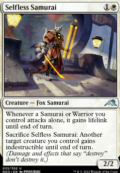 Selfless Samurai feature for Samurai honor